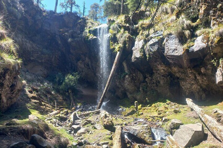 waterfalls on the volcano