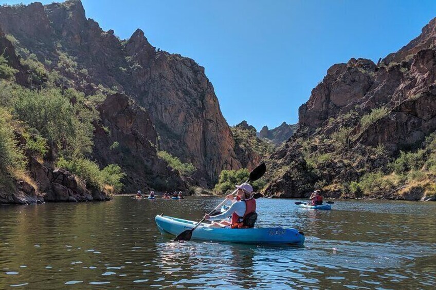 2.5 Hours Guided Kayaking and Paddle Boarding on Saguaro Lake