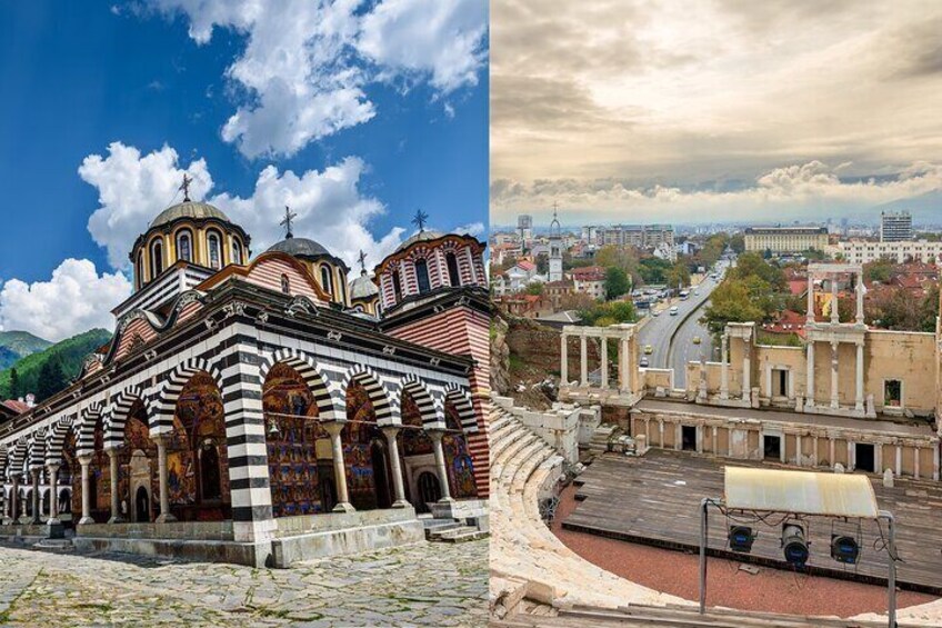 Plovdiv and Rila Monastery tour in one day