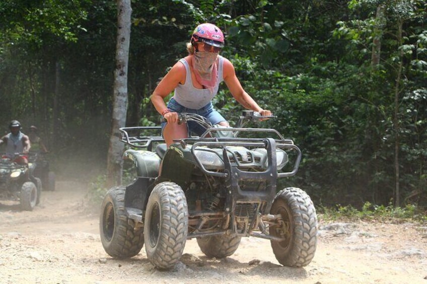 ATV Ziplines Cenote Tequila Tasting and Horseback Riding