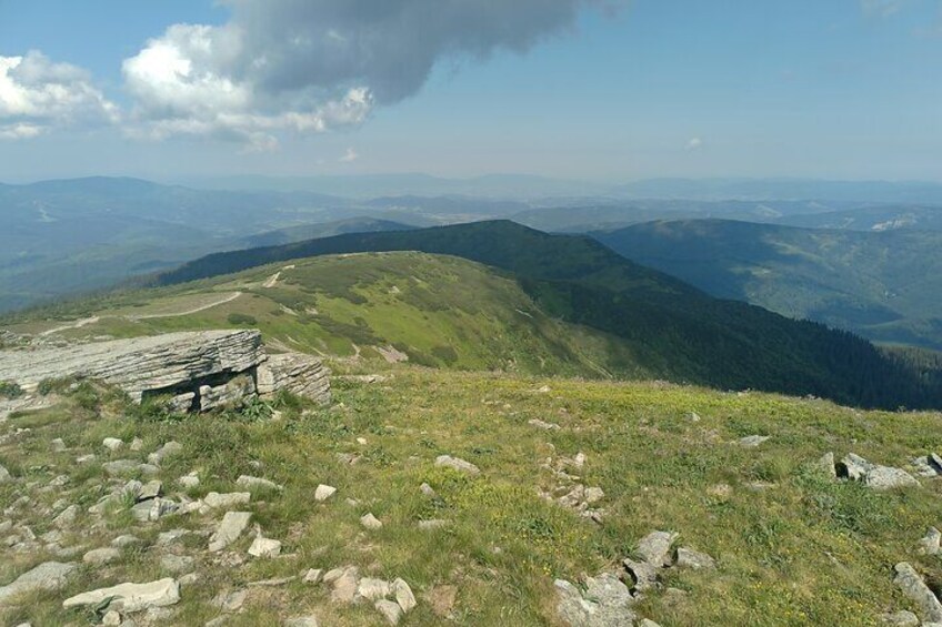 View from the peak of Babia Góra