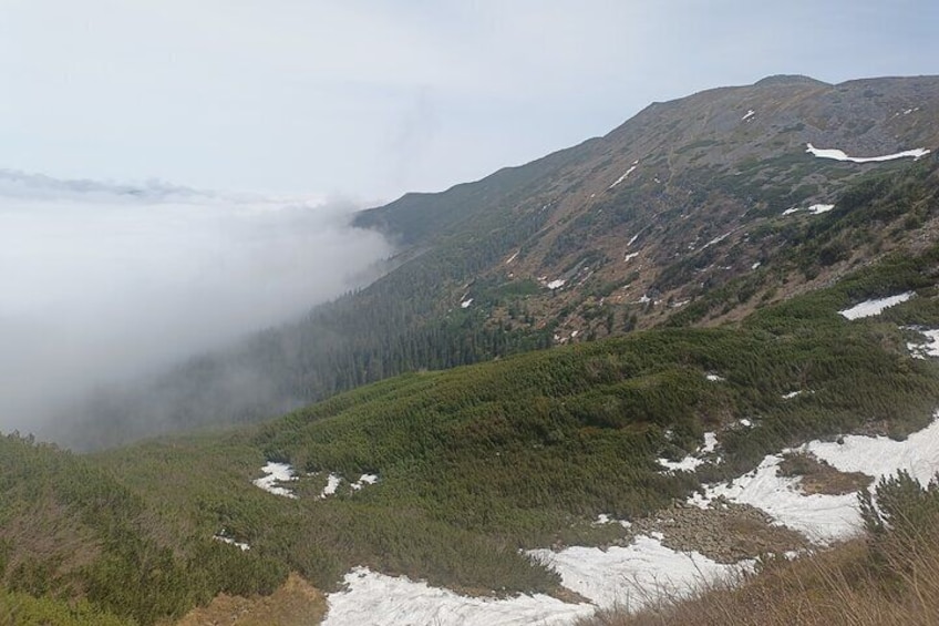 View from the ascent to Babia Góra peak