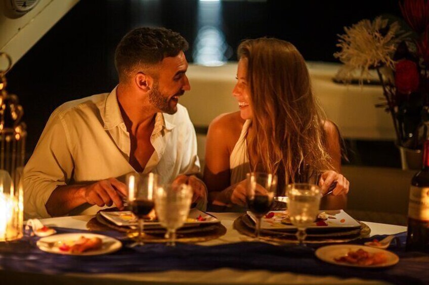 Luxurious Tulum: Private Romantic Dinner on a Luxury Yachts