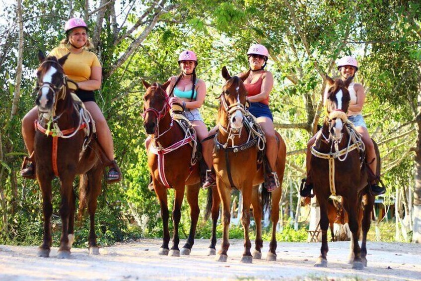 Horseback Riding Cenote, Zipline.Transportation & Tequila Tasting