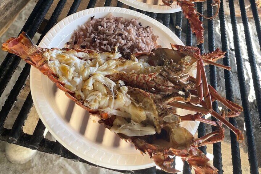 Private Beach In Negril with Lobster For Lunch