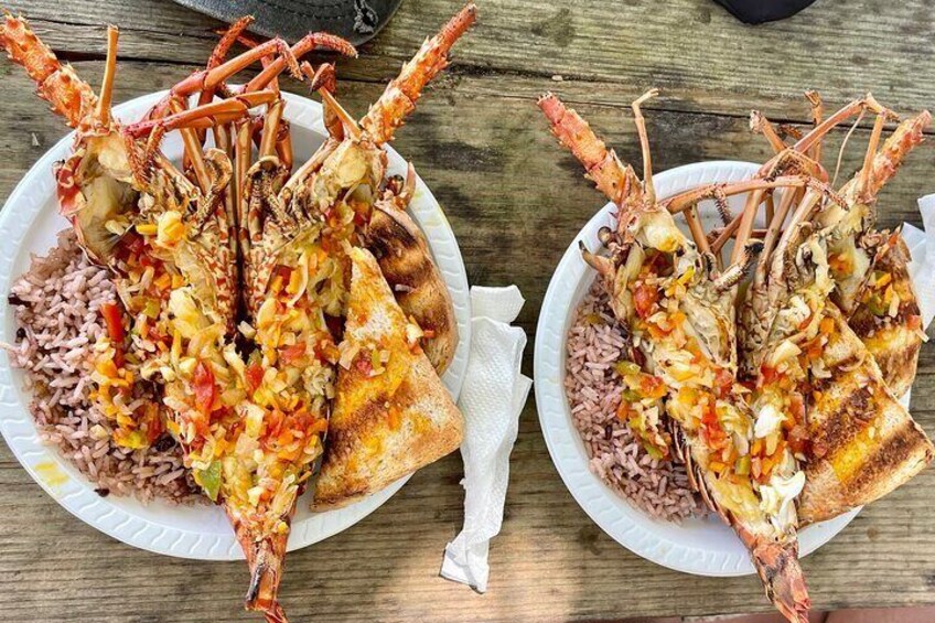 Private Beach In Negril with Lobster For Lunch