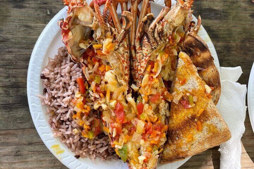Private Beach In Negril with Lobster For Lunch