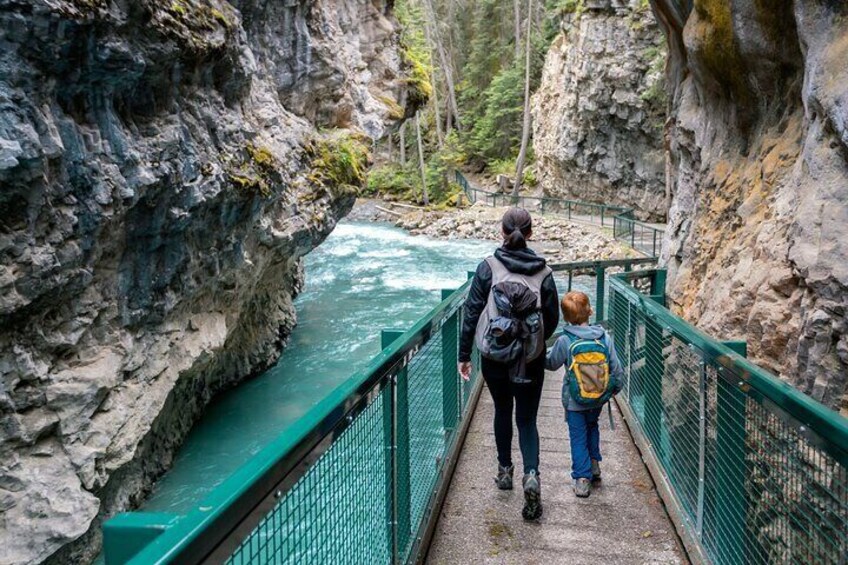 Private eCycling and Trek: Banff to Johnston Canyon