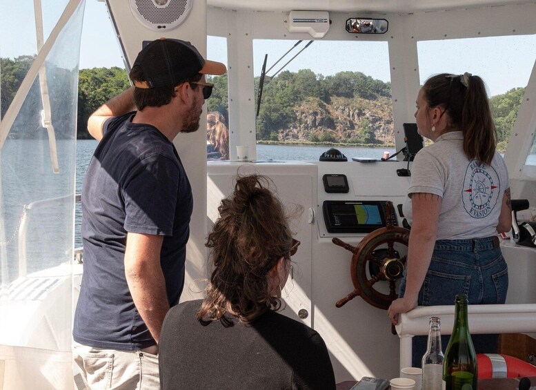 Dinan  St Samson/R: Boat trip on the river La Rance