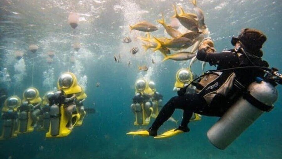 Guided Underwater Scooter and Snorkeling Activity in St. Thomas