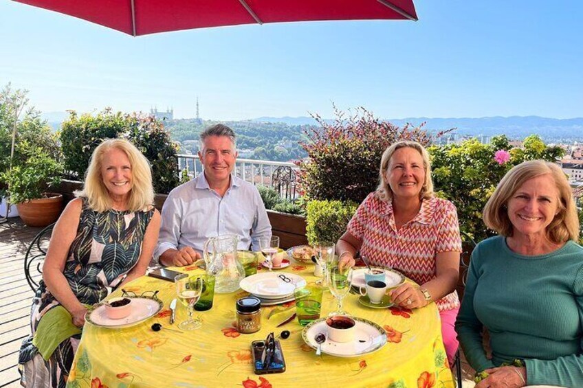 Croix Rousse Market Tour & Cooking Class on Beautiful Rooftop