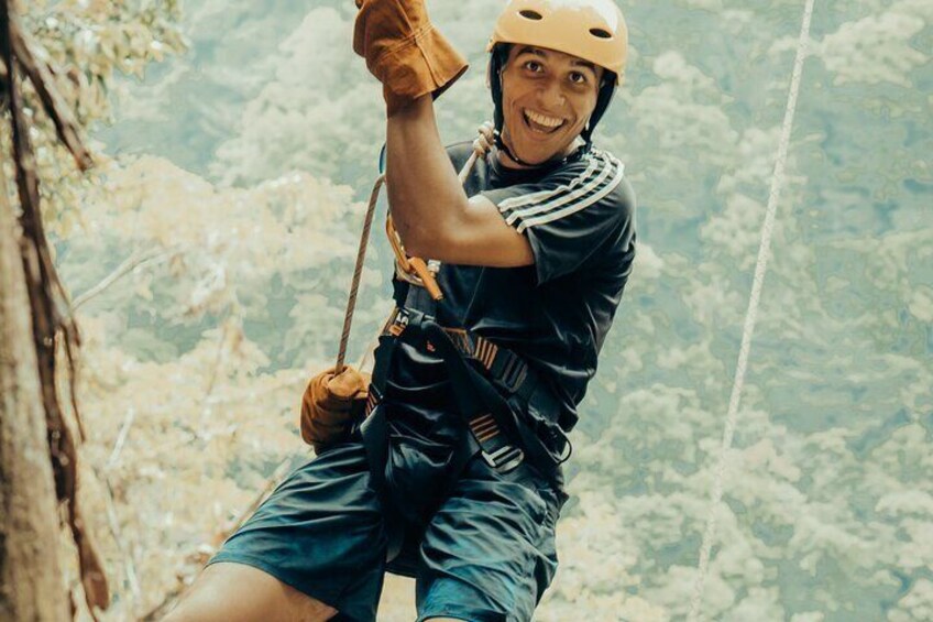 Canyoning Adventure Rappelling Waterfalls in Arenal Volcano