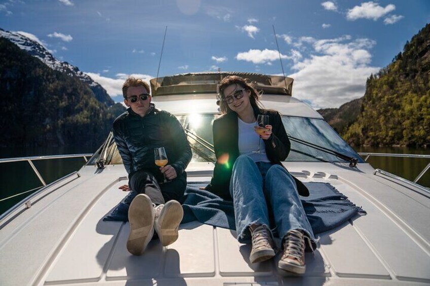 Fore deck of the boat