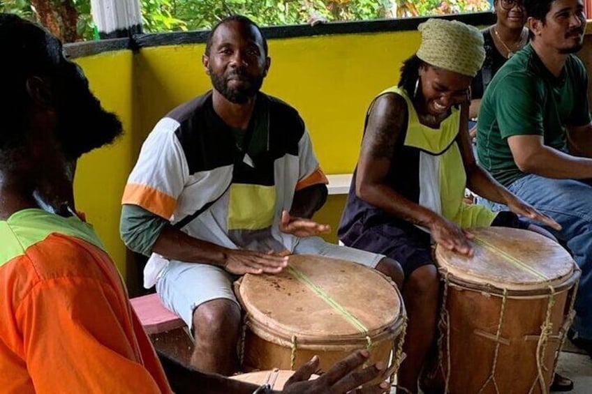 Garifuna Drumming and Dancing Class in Hopkins Village Belize