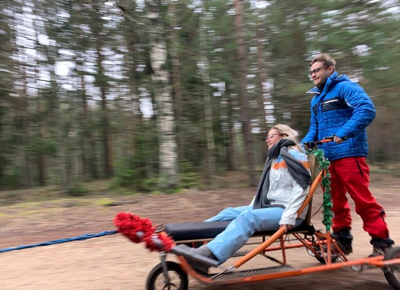 Picture 6 for Activity From Riga: Husky Sledding or Wheel Cart Tour