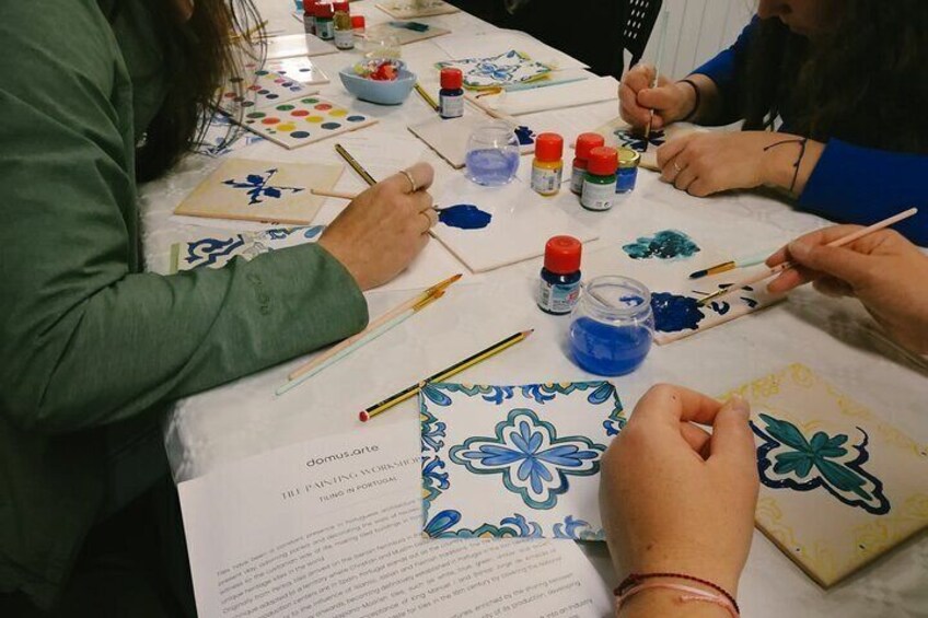 Tile Painting Workshop in downtown Porto at Domus Arte Concept Store, a trully Portuguese experience in the culture and tradition of the country