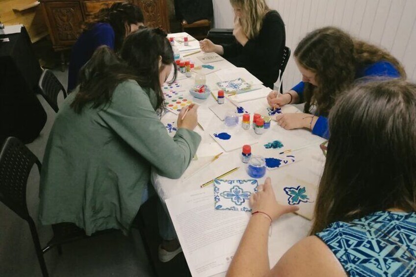 Tile Painting Workshop in downtown Porto at Domus Arte Concept Store, a trully Portuguese experience in the culture and tradition of the country