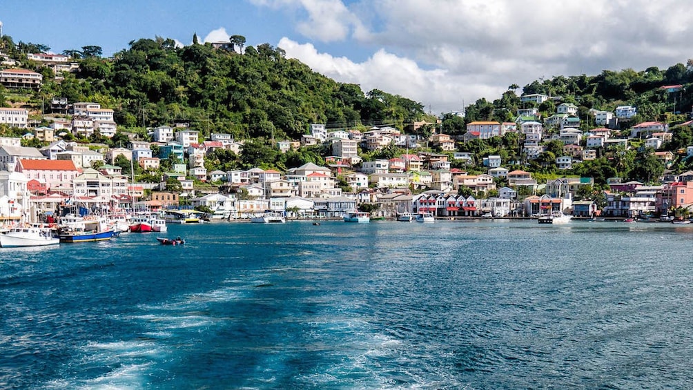 Show item 4 of 5. View of Carriacou from ferry