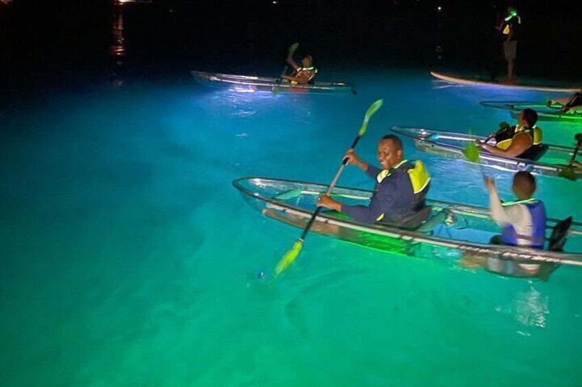 1 Hour Night Kayak Adventure in St Thomas Frenchman's Reef