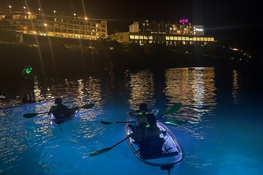 1 Hour Night Kayak Adventure in St Thomas Frenchman's Reef