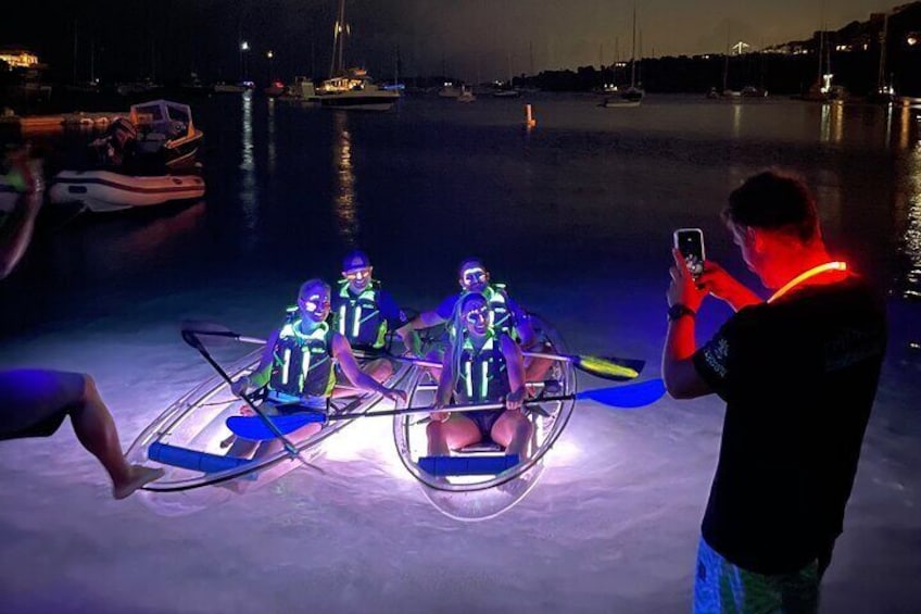 1 Hour Night Kayak Adventure in St Thomas Frenchman's Reef
