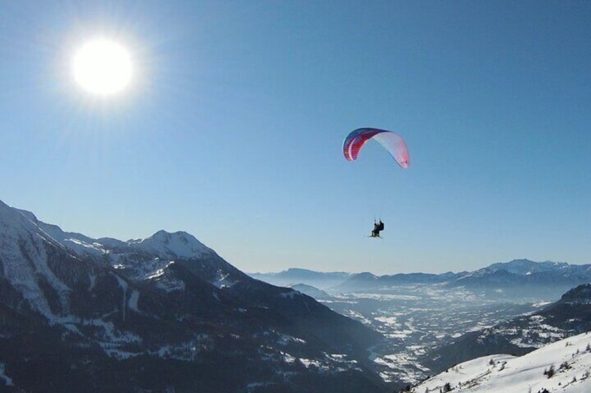 Tandem Flight Paragliding Orcières Merlette Ecrins National Park
