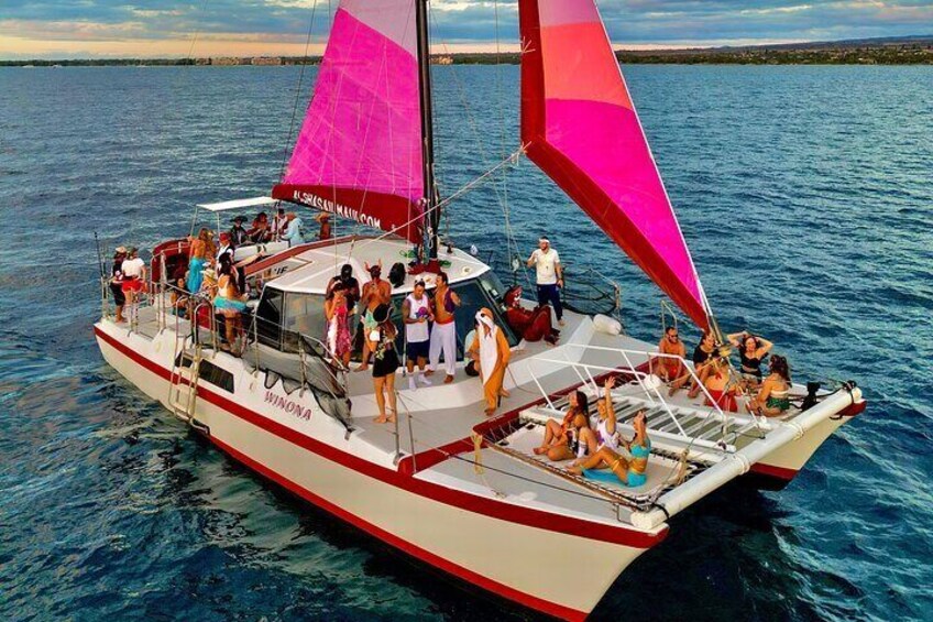 Sunset Sail on a Charming Hawaiin Catamaran from Maalaea Harbor