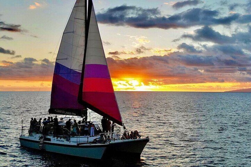 Sunset Sail on a Charming Hawaiin Catamaran from Maalaea Harbor