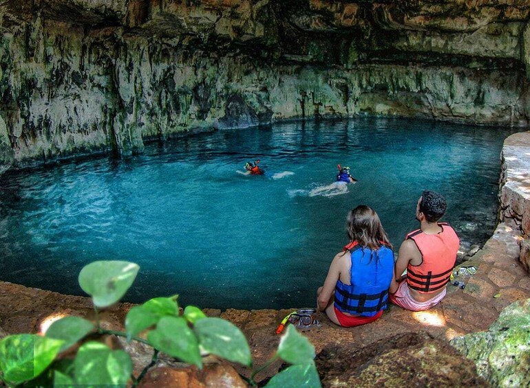 Mayapan Ruins and Hacienda Yunku with Cenote from Merida