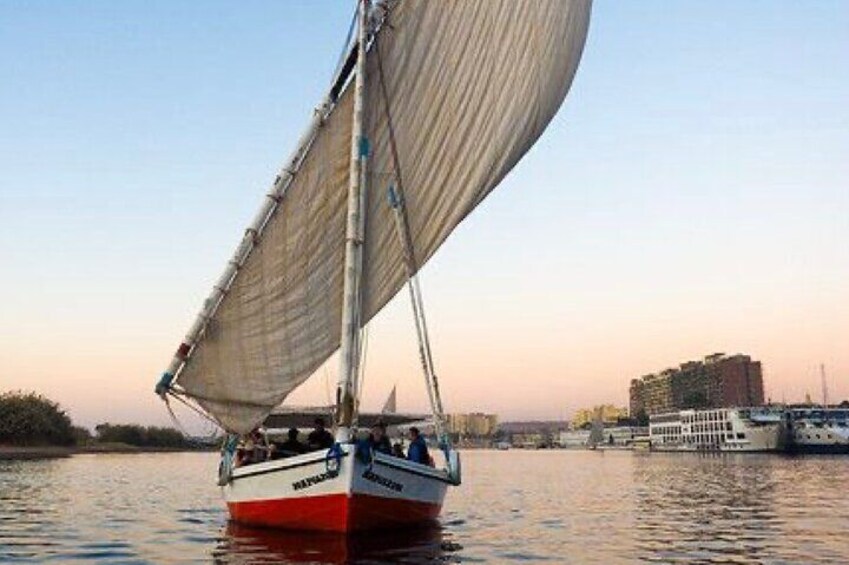 Private Felucca On The Nile River With Pickup and Soft Drink