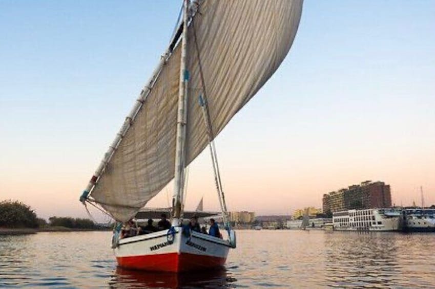 Private Felucca On The Nile River With Pickup and Soft Drink