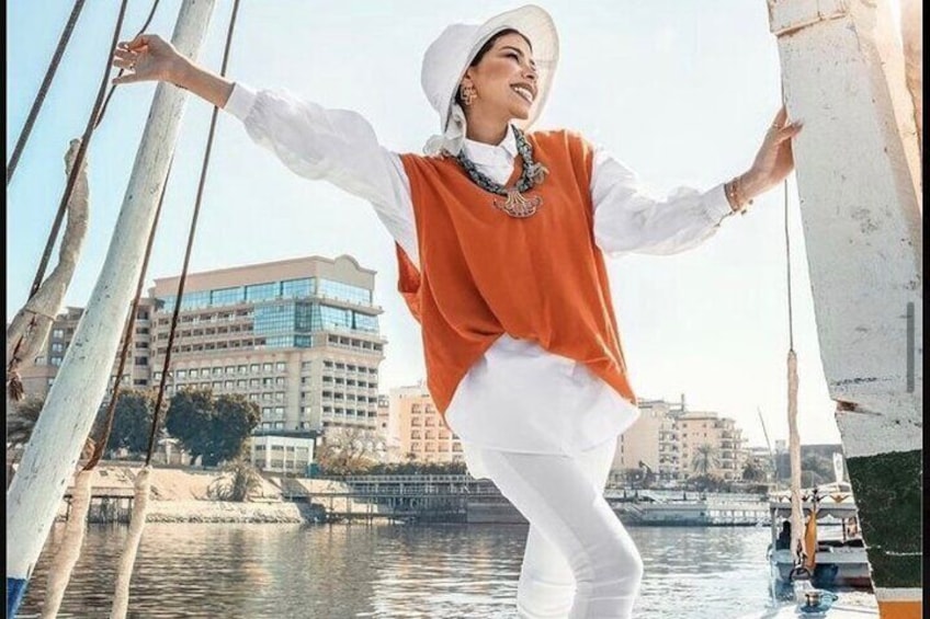 Private Felucca On The Nile River With Pickup and Soft Drink