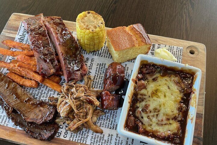 Texas BBQ board for 2 people