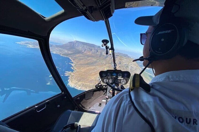 Helicopter flight in Cape Town