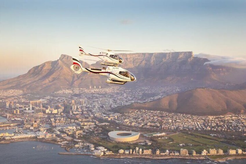 Helicopter flight in Cape Town