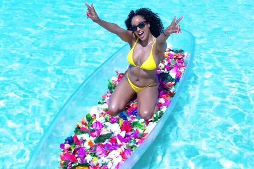 Clear Kayak Flower Girl Photoshoot in Turks and Caicos Islands