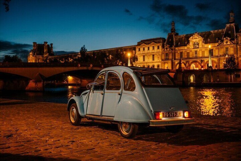 2-hour Private Night Ride in a Citroën 2CV in Paris