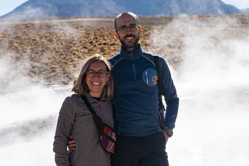 Guided tour to the Tatio Geyser breakfast at Geyser Blanco