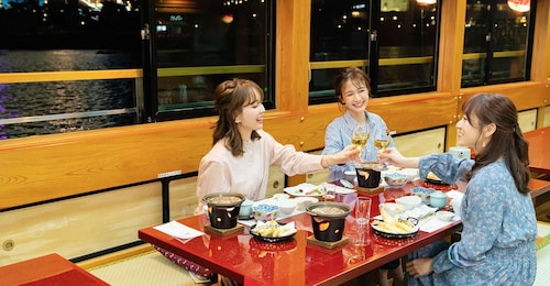 Rivière Sumida : Dîner traditionnel japonais Yakatabune croisière