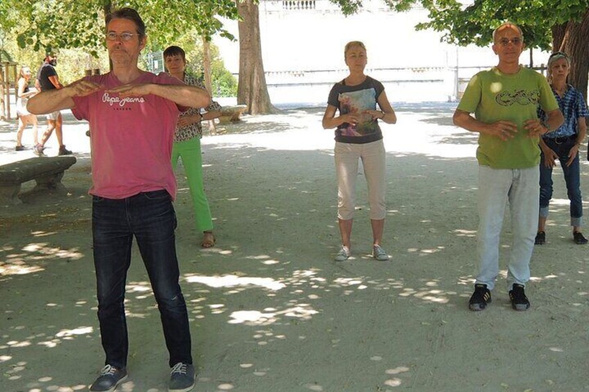 The essence of Qi, outdoor Qi gong class