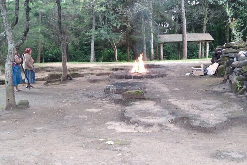 mayan Shrine in Iximche.