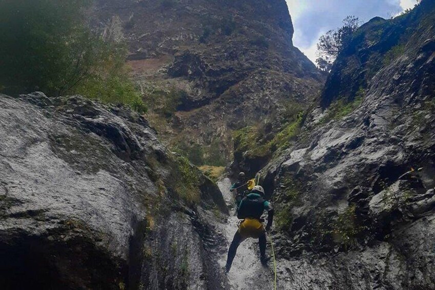 In the middle of huge mountains