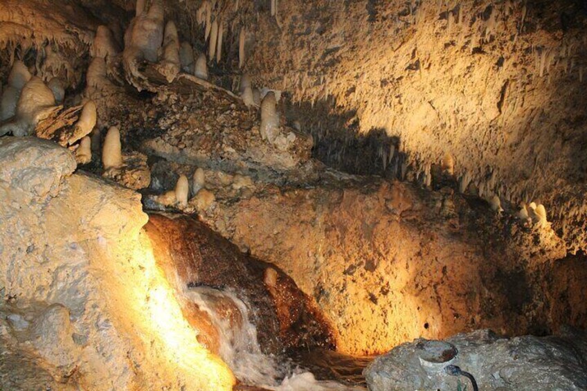 One of the streams inside the Rotunda Room at Harrison's Cave