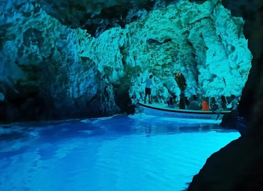 Split eller Trogir: Hurtigbåttur til Blå grotte, Vis og Hvar