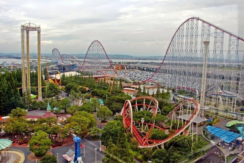 Nagashima Spa Land and Jazz Dream outlet tour from Nagoya