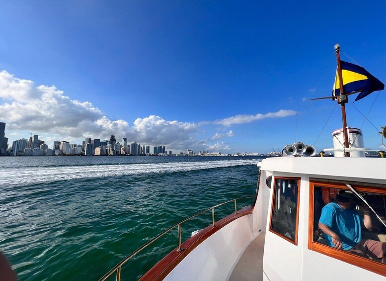 Picture 1 for Activity Miami: Miami Skyline Vintage Yacht Cruise,