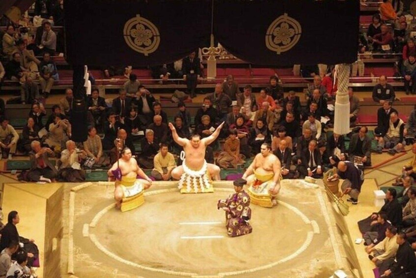 Picture 1 for Activity Fukuoka: Sumo Tournament Tour with Chair Seat Tickets