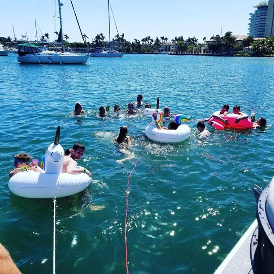 Picture 3 for Activity Fort Lauderdale: Scenic Boat Trip w/ Swim Stop & Inflatables