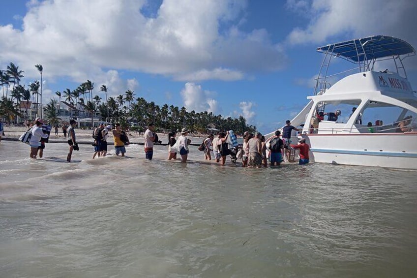 Party boat and snorkeling
