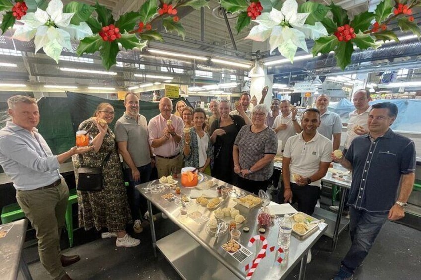 Holiday Market Food Tasting Activity with Snowman Biscuit Class